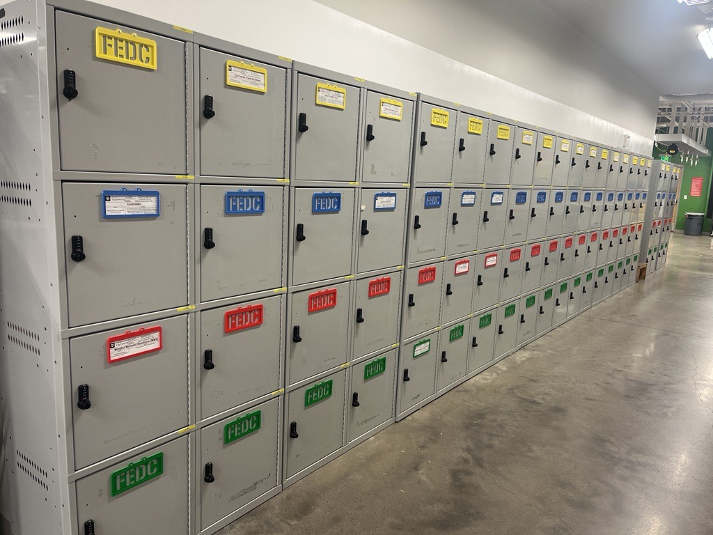 Standard lockers in design studio